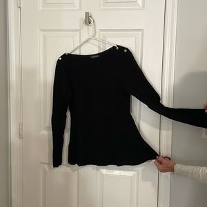 Lauren Ralph Lauren Black Flare Sweater